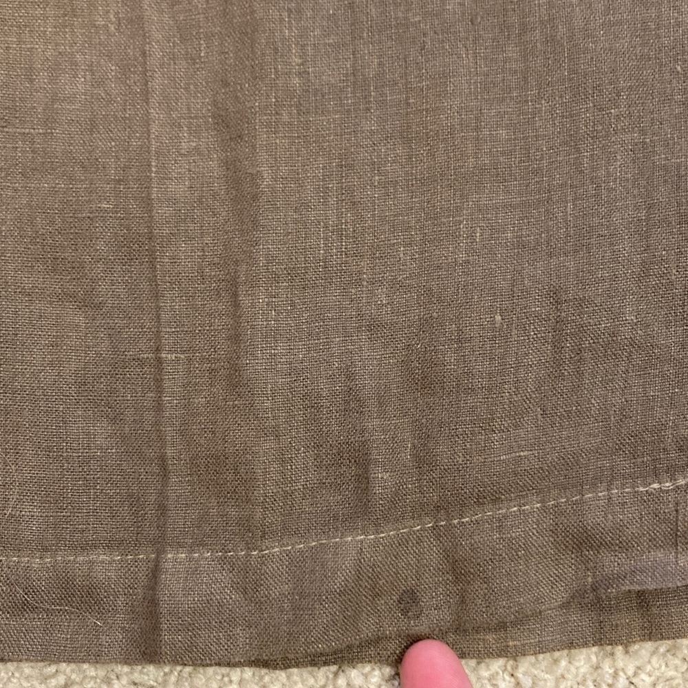 100% Linen Hot Cotton Relaxed Drawstring Elastic Wide-Leg Pants Brown XL - Picture 8 of 10